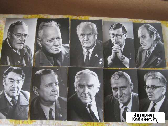 Набор открыток Советские писатели, 10 шт., 1978 Казань - изображение 1