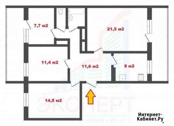 4-к квартира, 79.5 кв.м., 5/5 эт. Череповец