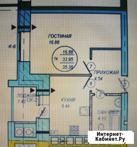 1-к квартира, 35.4 кв.м., 4/10 эт. Йошкар-Ола - изображение 1