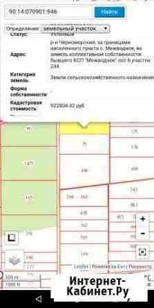 Участок 4 га (СНТ, ДНП) Черноморское