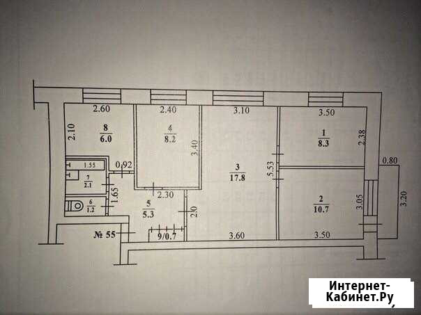 4-к квартира, 60.1 кв.м., 4/4 эт. Якутск - изображение 1