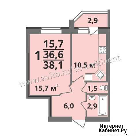 1-к квартира, 38.1 кв.м., 2/5 эт. Ковров - изображение 1