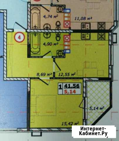1-к квартира, 42 кв.м., 1/7 эт. Геленджик - изображение 1