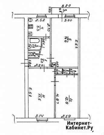 3-к квартира, 62 кв.м., 2/5 эт. Унеча