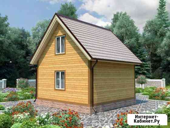 Комплект дома-бани 6х6 под усадку с монтажом Вологда