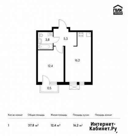 1-к квартира, 37.8 кв.м., 10/15 эт. Обнинск