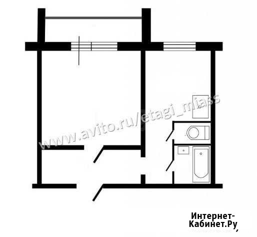 1-к квартира, 42.2 кв.м., 4/10 эт. Миасс - изображение 1