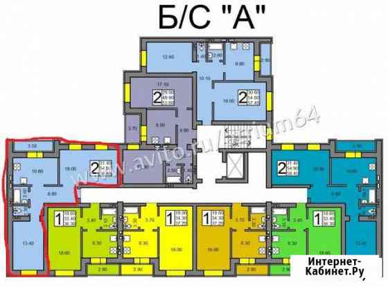 2-к квартира, 58 кв.м., 5/10 эт. Саратов