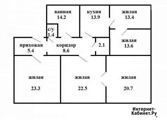 5-к квартира, 139 кв.м., 4/4 эт. Черняховск