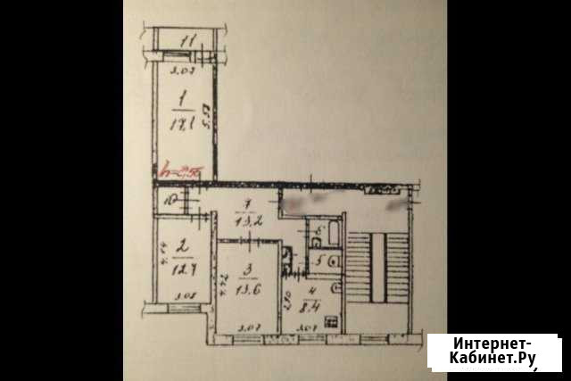 3-к квартира, 74 кв.м., 3/5 эт. Приозерск - изображение 1