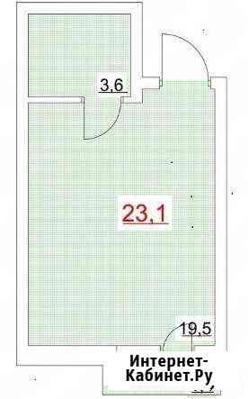 1-к квартира, 23.1 кв.м., 2/3 эт. Новороссийск