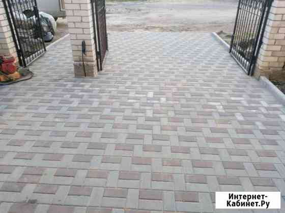 Укладка тротуарной плитки,брусчатки Лиски