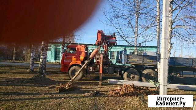 Бурение Ямобур Установка винтовых свай опор лэп Иваново - изображение 1