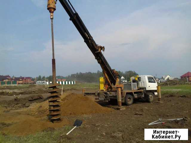Услуги ямобура, крана 3тонны, опоры, сваи, столбик Иркутск - изображение 1