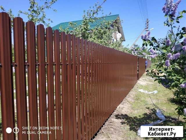 Забор из профнастила евроштакетника сетки Москва - изображение 1