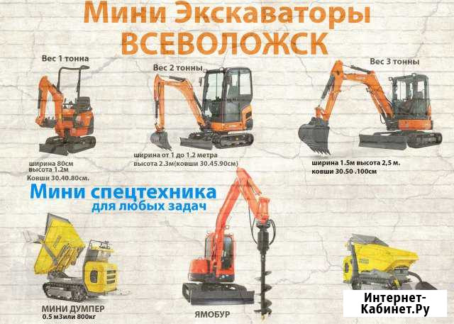 Аренда Мини экскаватор (Всеволожск) миниэкскаватор Санкт-Петербург - изображение 1