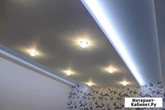 Потолок натяжной и монтаж 16 м2 4480 Курск - изображение 1