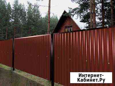 Забор из профлиста и штакетника Химки