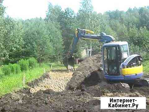 Экскаватор коматсу. Водопровод Анжеро-Судженск