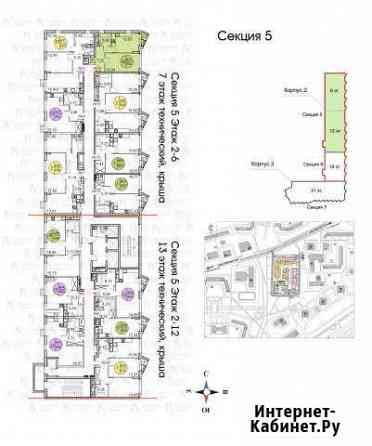 1-к квартира, 39 кв.м., 6/12 эт. Москва
