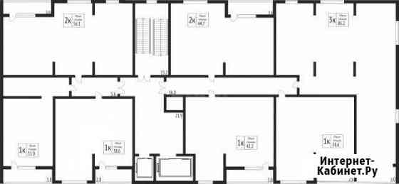 1-к квартира, 39.2 кв.м., 2/12 эт. Кемерово