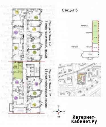 1-к квартира, 45 кв.м., 2/12 эт. Москва