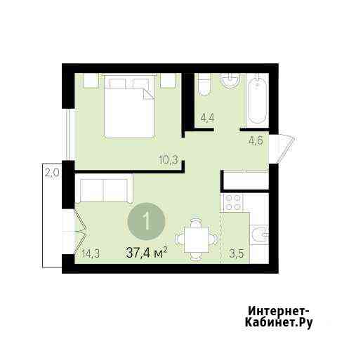 1-к квартира, 37.3 кв.м., 7/9 эт. Новосибирск