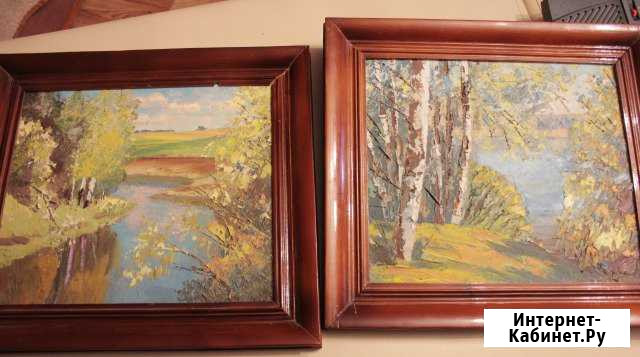 Две картины маслом Сляднев А.Г. Член Союза художн Новосибирск - изображение 1