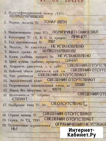 Продаю полуприцеп самосвальный Тогар 95231 Киров - изображение 1