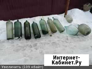 Большие старинные стеклянные бутыли Родники - изображение 1