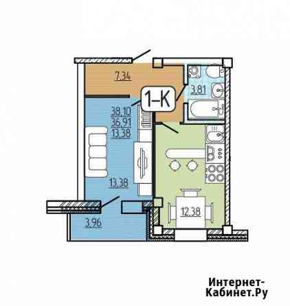 1-к квартира, 38.1 кв.м., 9/9 эт. Улан-Удэ