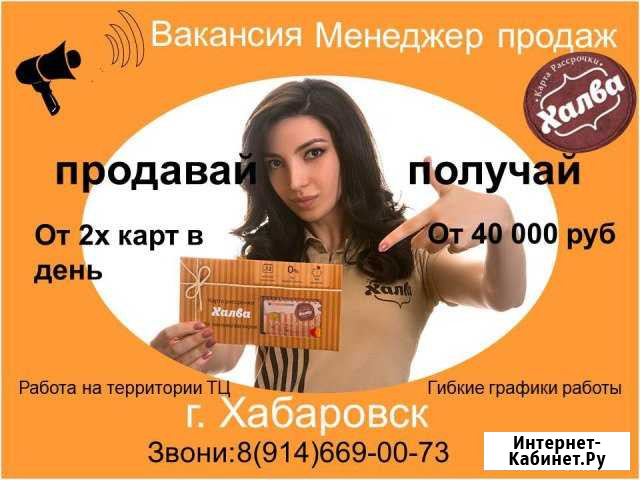 Менеджер продаж в сетях г. Хабаровск Хабаровск - изображение 1