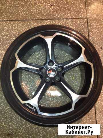 245/45 R18 - Комплект Шины (Hankook) и Диски (4GO) Октябрьский - изображение 1