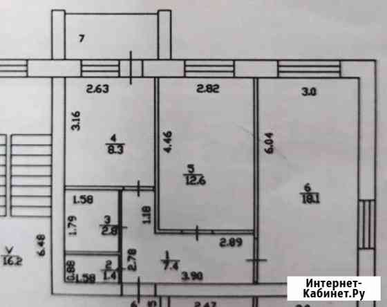 2-к квартира, 53 кв.м., 2/3 эт. Туймазы