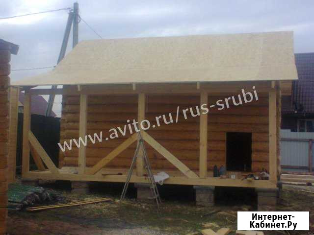 Сруб бани 3x6+ 2 с открытой террасой(производитель Брянск - изображение 1