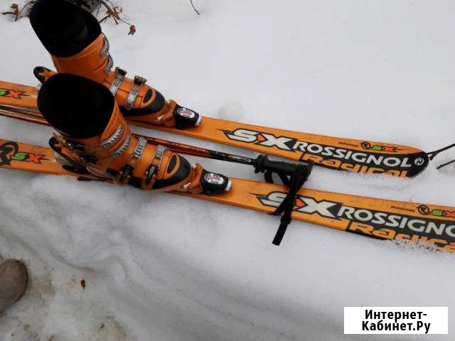 Горные лыжи Rossignol radical 130см, ботинки 23,5 Павловская Слобода - изображение 1