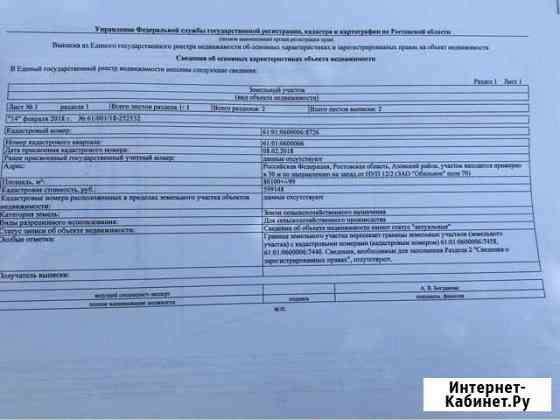 Участок 8 га (СНТ, ДНП) Батайск
