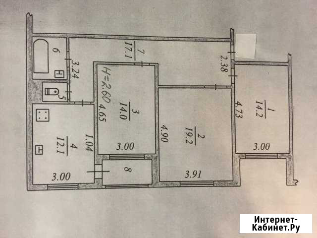 3-к квартира, 83 кв.м., 3/5 эт. Салехард - изображение 1