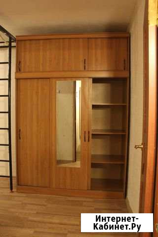 Шкаф купе с зеркалом, 3 створки, с антресолью Белогорск - изображение 1