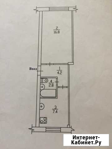 1-к квартира, 31 кв.м., 4/5 эт. Железногорск - изображение 1