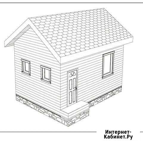 Проект каркасной бани 6х4 Сурок - изображение 1