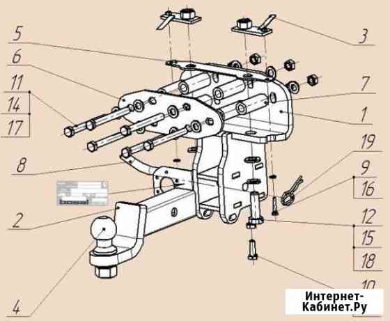 Фаркоп Bosal Land Cruiser 200 под квадрат 50х50 Казань