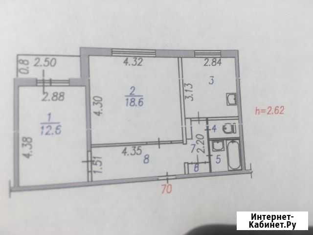 2-к квартира, 54 кв.м., 9/9 эт. Новокузнецк - изображение 1
