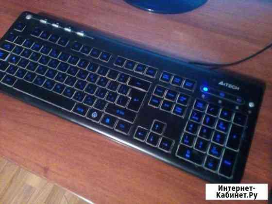 КлавиатураA4Tech c синей подсветкой Ивантеевка