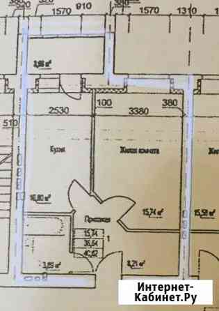1-к квартира, 40.6 кв.м., 3/9 эт. Тамбов
