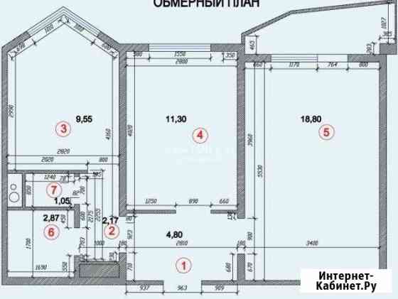 2-к квартира, 52 кв.м., 15/17 эт. Видное