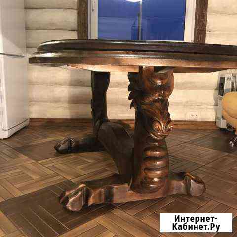 Стол «Дракон» 180*100*75, массив сосны Петрозаводск