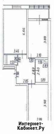 2-к квартира, 54 кв.м., 3/12 эт. Бугры