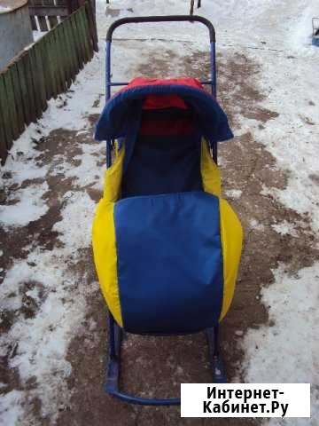 Санки коляска с колесиками Уфа - изображение 1