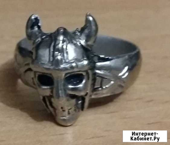 Кольцо мужское череп Викинг размер 19 Сыктывкар - изображение 1